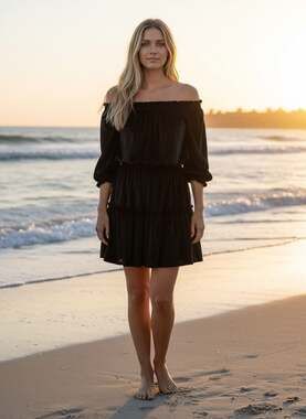 Mini romper in Black